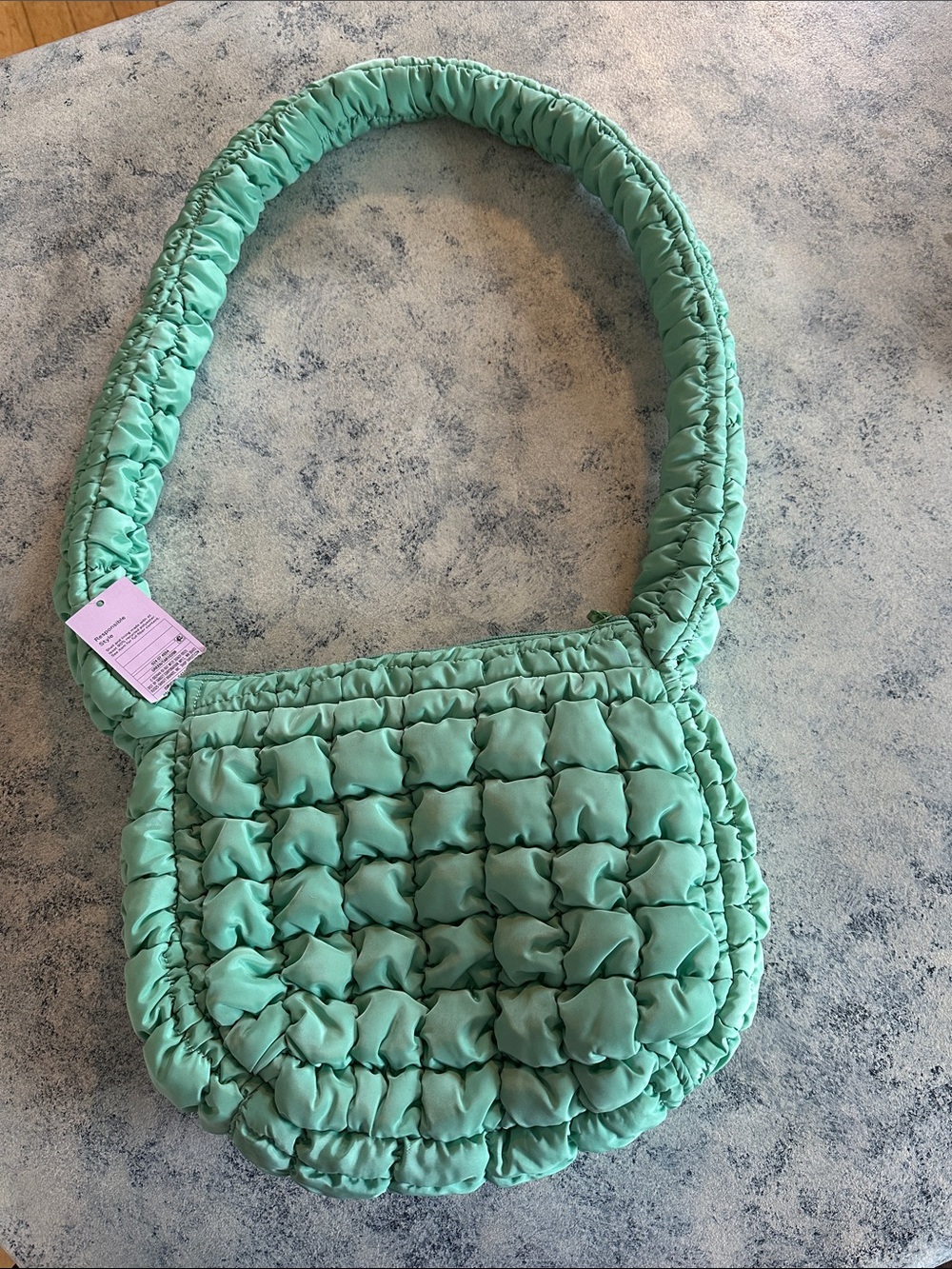 wild fable Mint Green Quilted Shoulder Bag